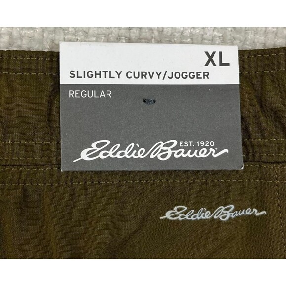 NEW Eddie Bauer Slightly Curvy Jogger Pants Green Hiking Active Women's XL - Picture 6 of 10